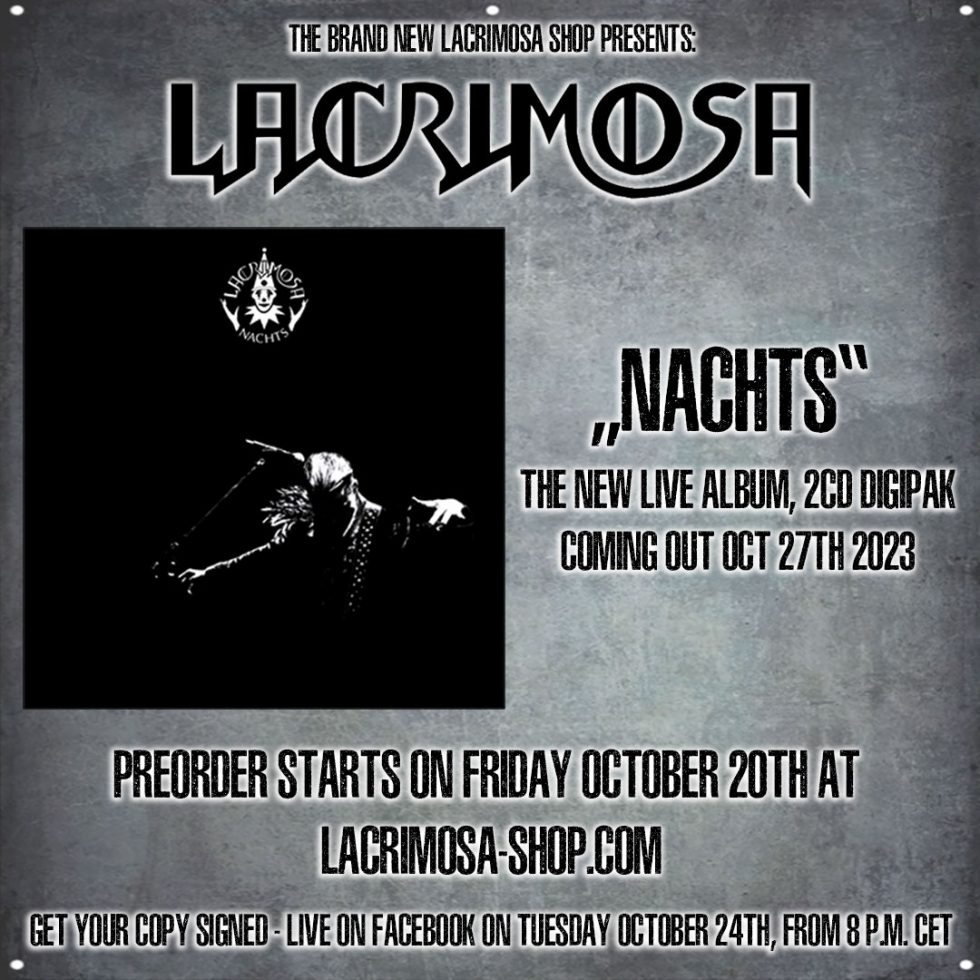 DER NEUE OFFIZIELLE ONLINE SHOP Lacrimosa official page